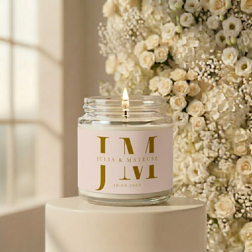 Świeca dla gości weselnych