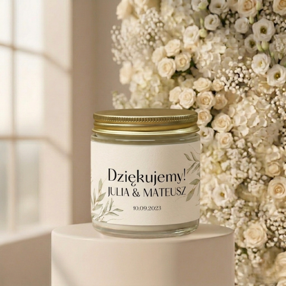 Świeca dla gości weselnych