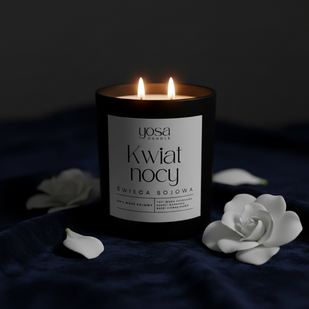 Świeca sojowa o zapachu Kwiat Nocy