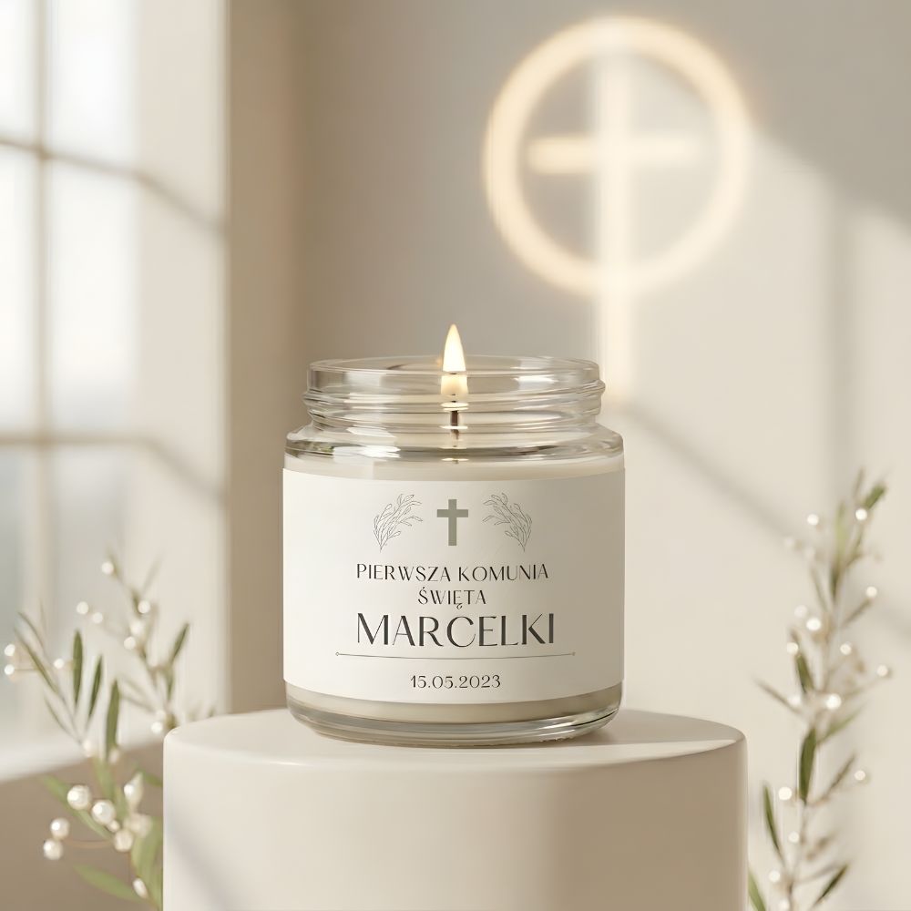 Świeca podziękowanie Komunia