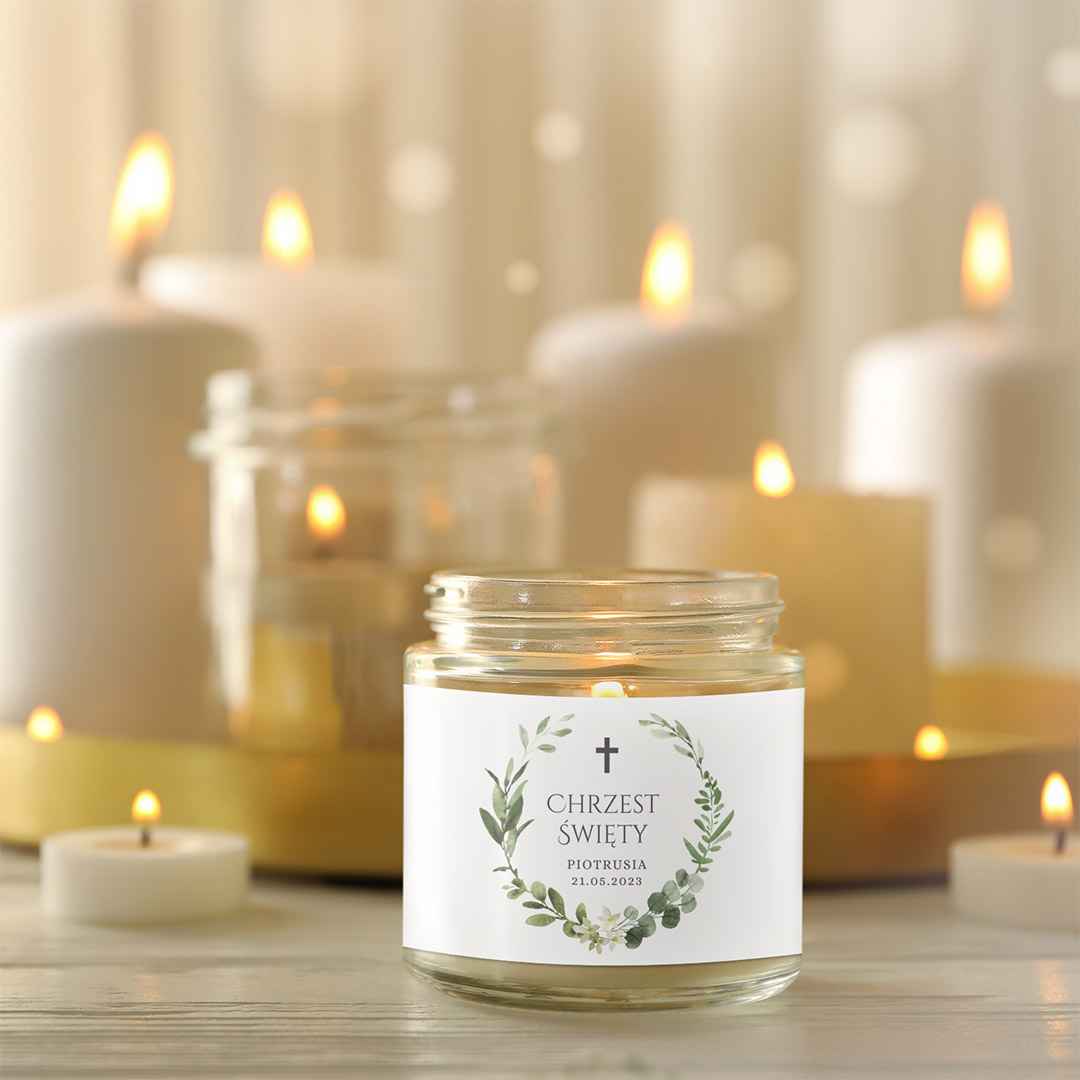 Świeca podziękowanie Chrzciny
