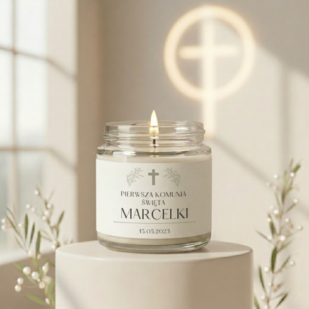 Świeca podziękowanie Komunia