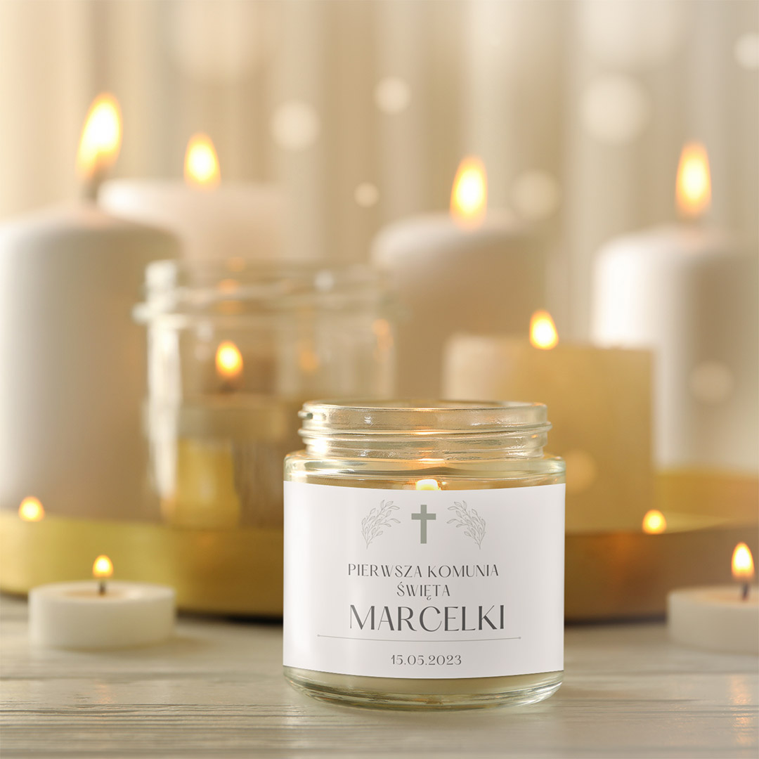 Świeca podziękowanie Komunia