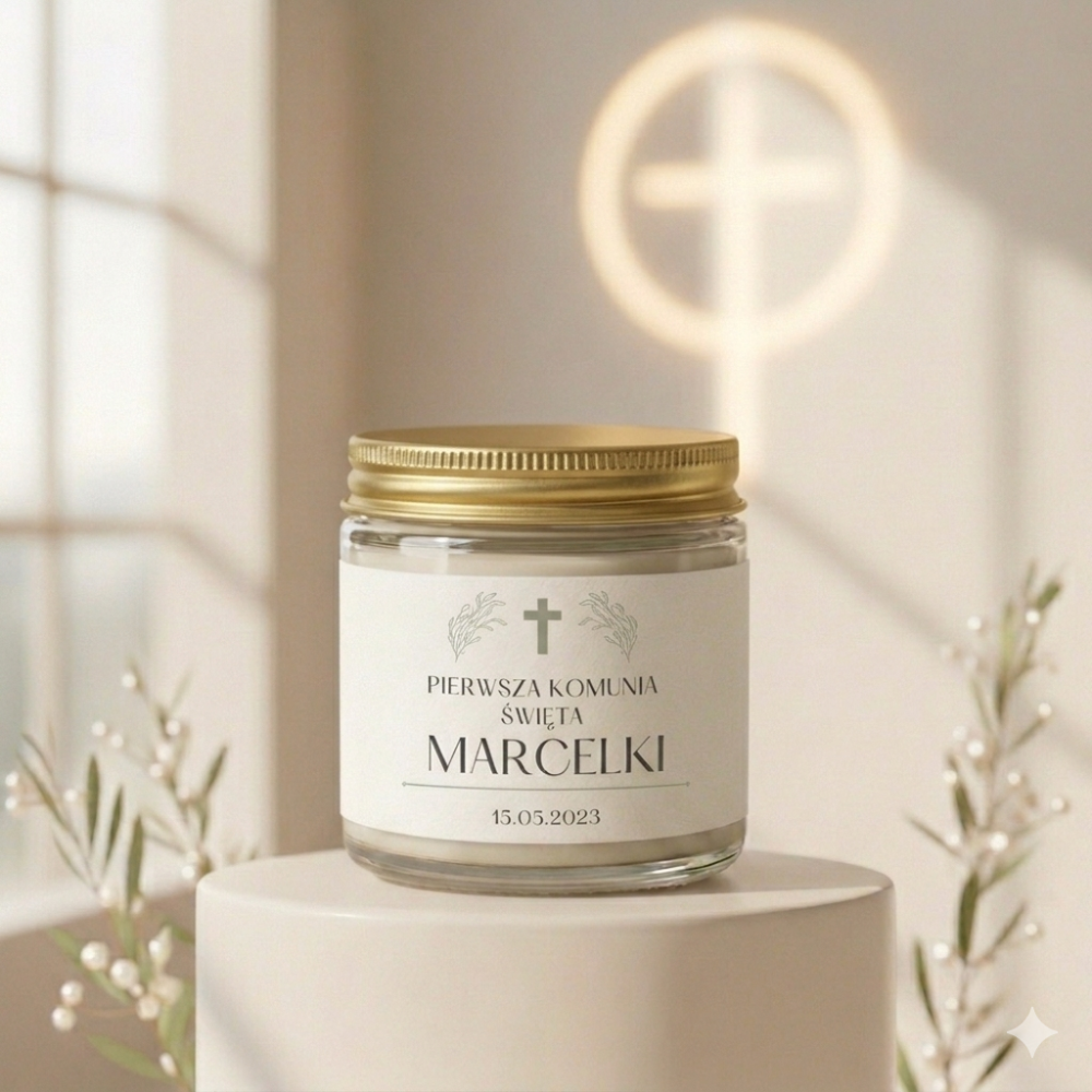 Świeca podziękowanie Komunia