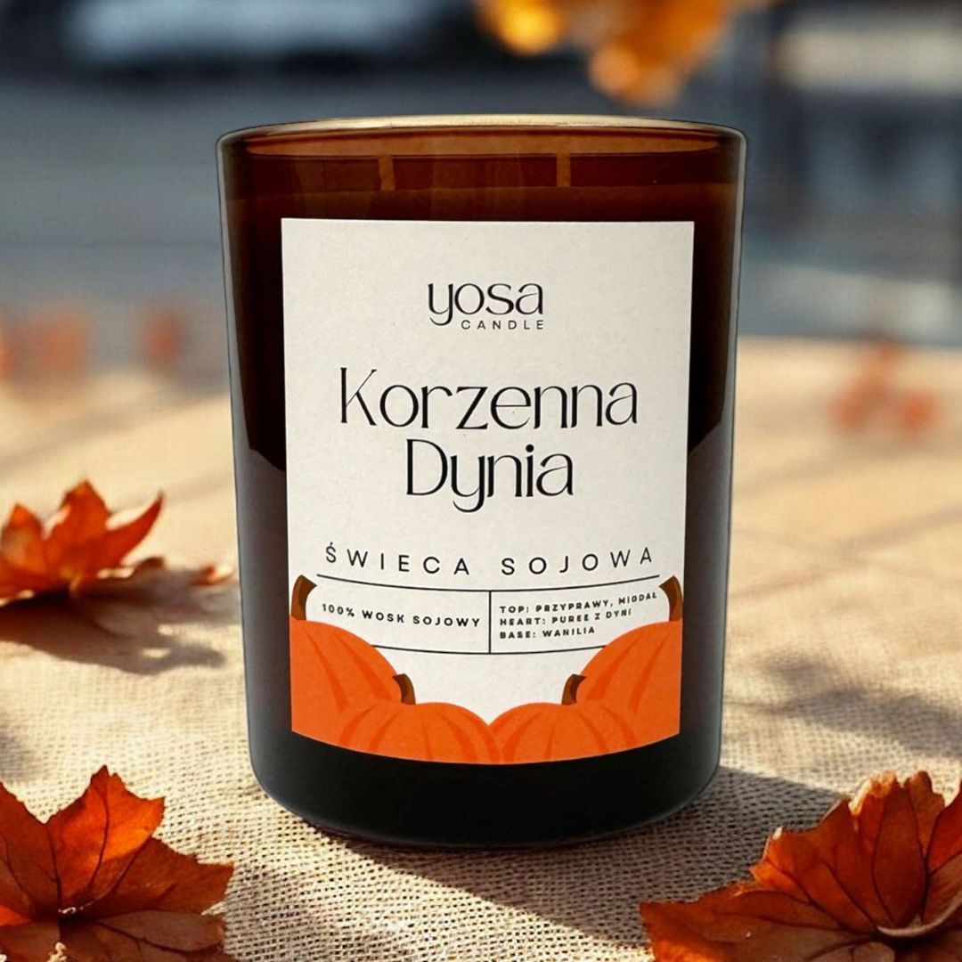 Świeca sojowa o zapachu Korzenna Dynia