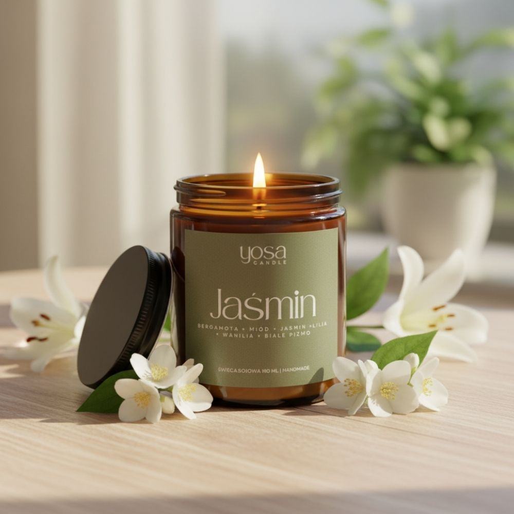 Świeca sojowa o zapachu Jaśmin