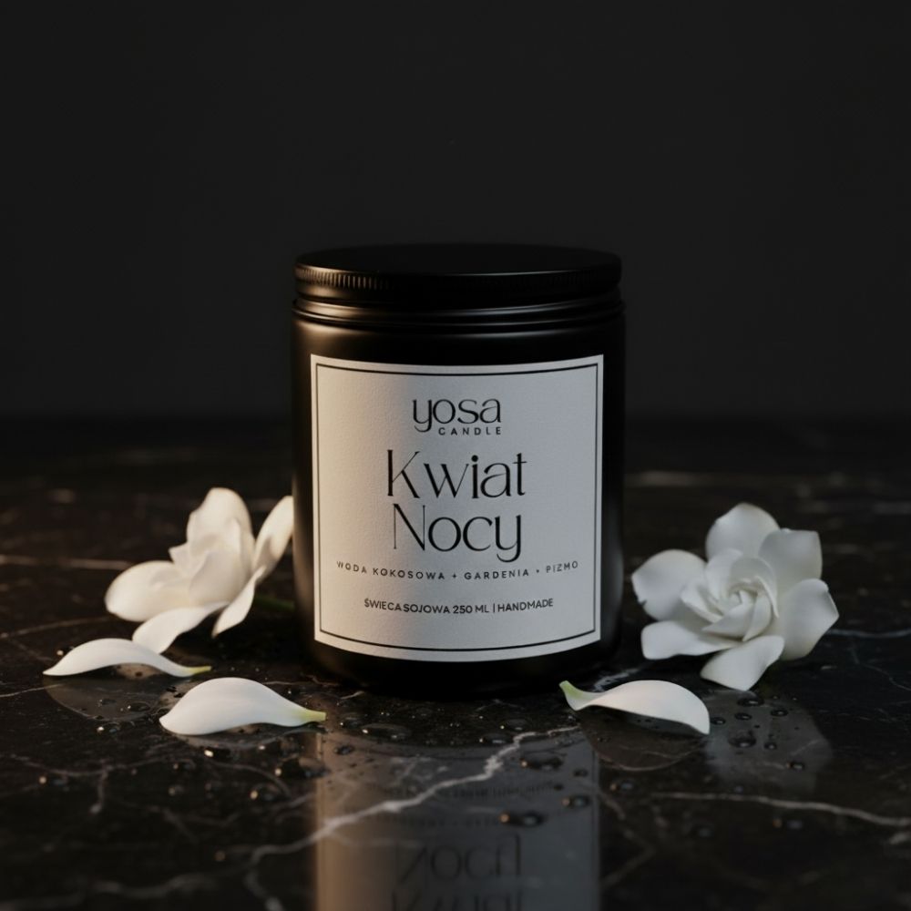 Świeca sojowa o zapachu Kwiat Nocy