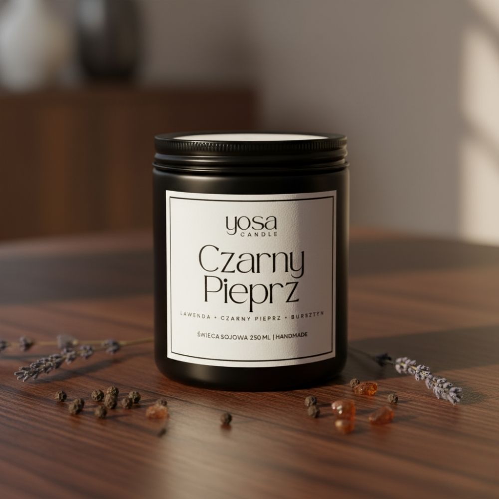 Świeca sojowa o zapachu Czarny Pieprz