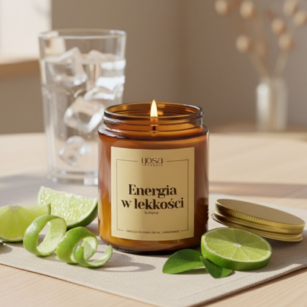Świeca Sojowa Energia w lekkości – bergamotka i limonka 250ml