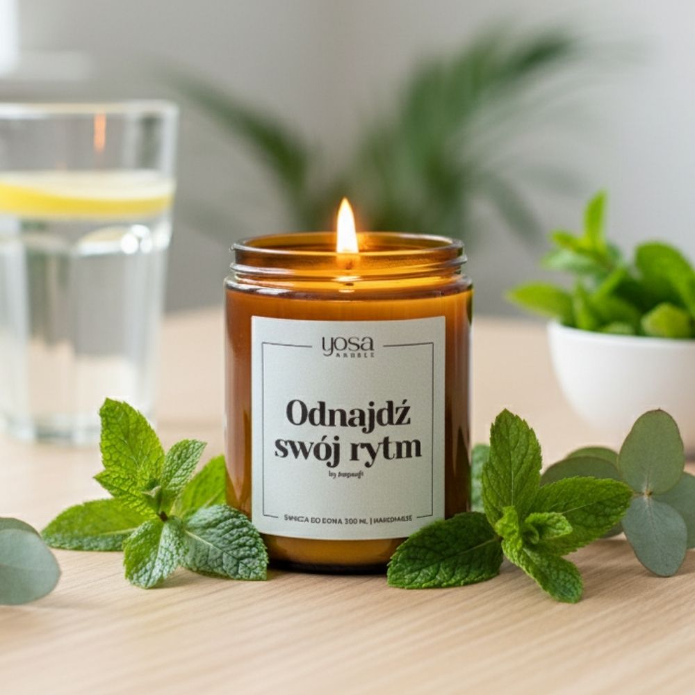 Świeca Sojowa Odnajdź swój rytm - eukaliptus i dzika mięta 250ml