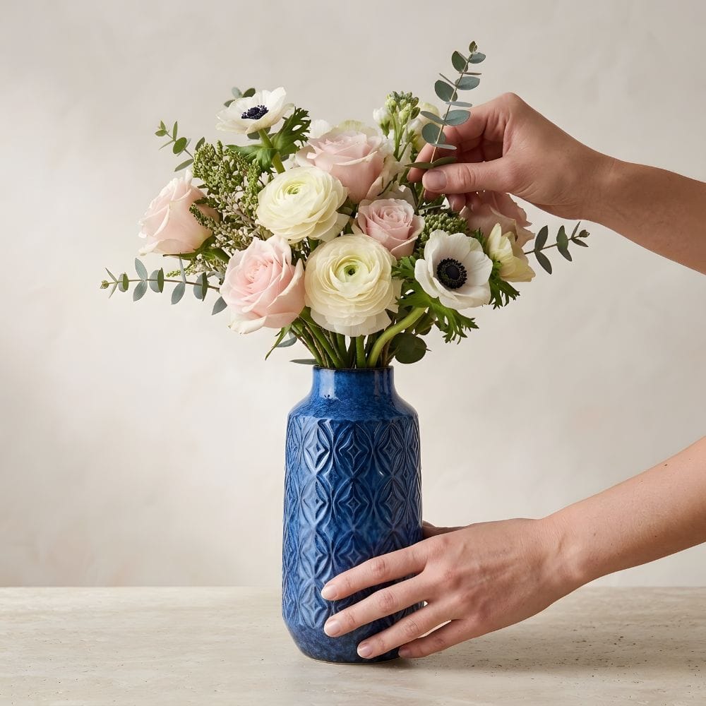 Wazon Ceramiczny Azzurro 31 cm – granatowy - obrazek 3